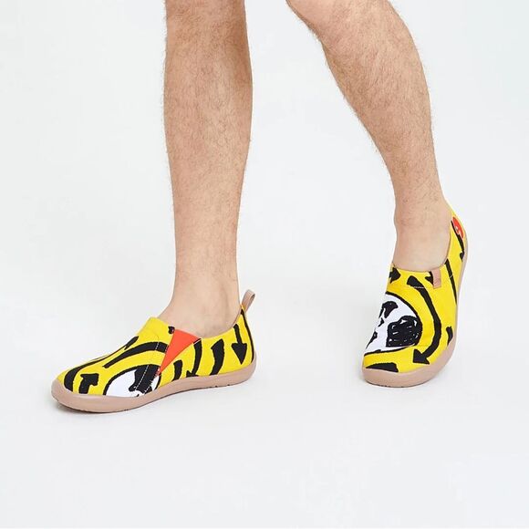 UIN Men's Loafers Painted Shoes Slip On Canvas Shoes(Recycle Toledo)NewNoBox - Picture 7 of 10